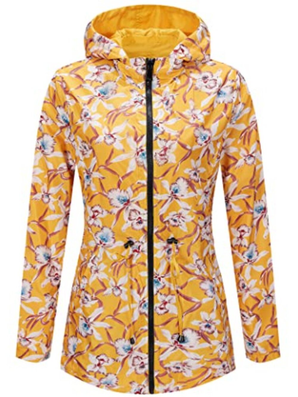 Reversible Hooded Jacket Women Waterproof Windbreaker - Neutral